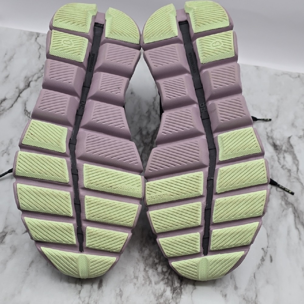 On Running Cloud X Women's Athletic Shoes in Navy and Lavender - Picture 3 of 5
